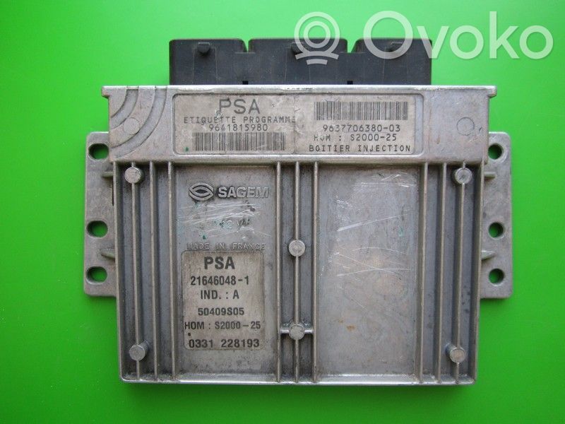 Peugeot 206 Engine control unit/module ECU 
