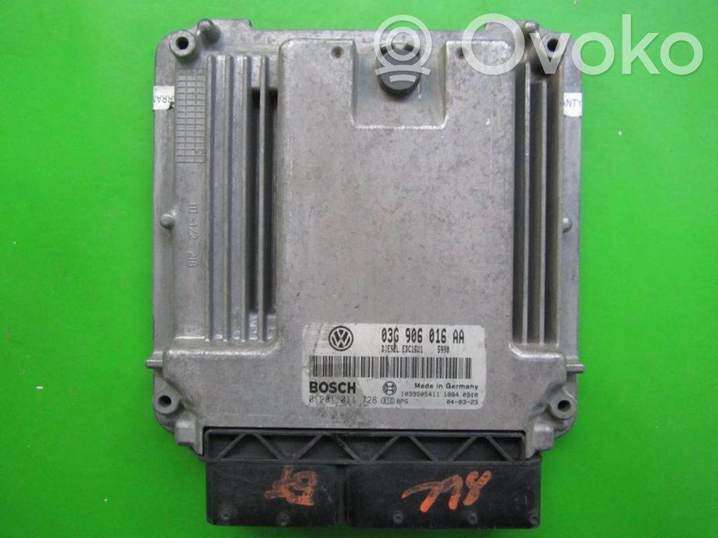 Engine control unit/module ECU   03G906016AA,0281011728