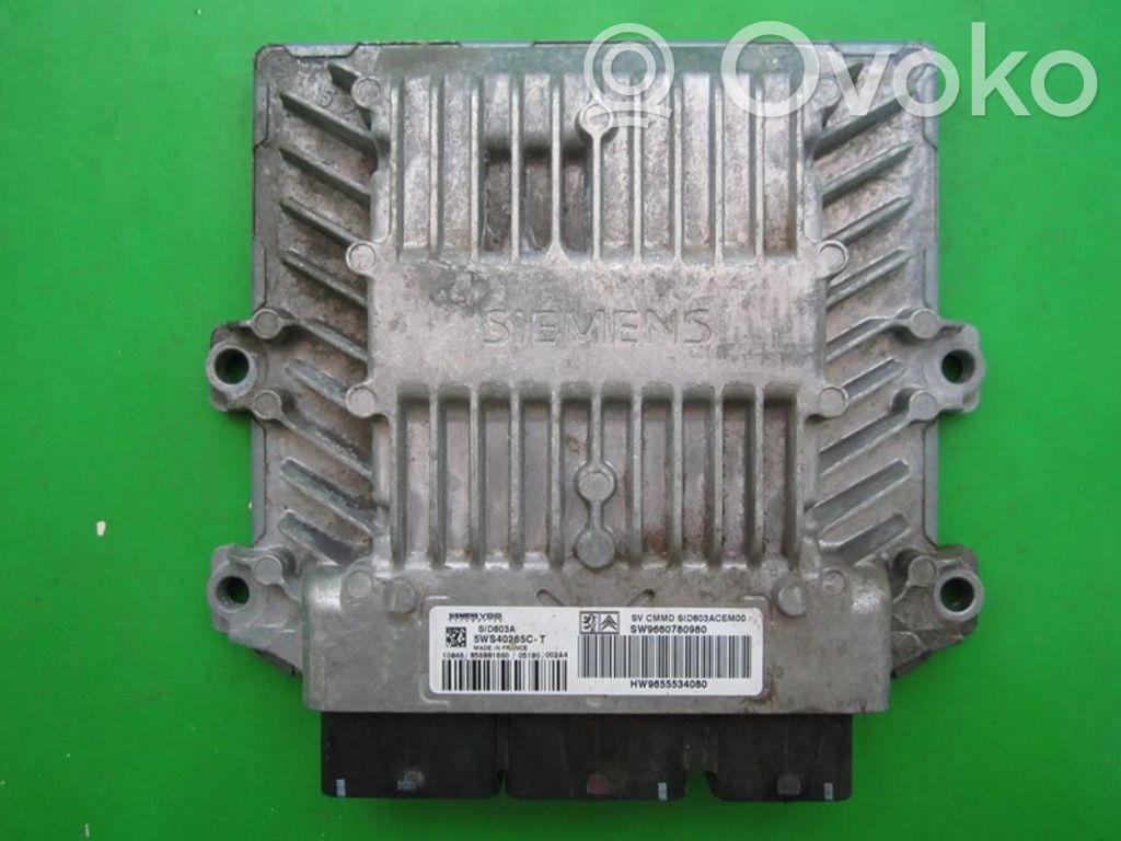 Engine control unit/module ECU   9660780980,5WS40265CT