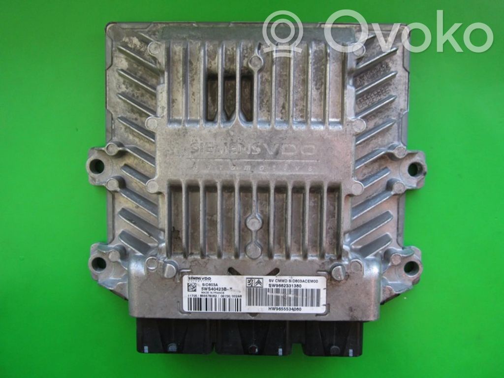 Engine control unit/module ECU   9662331380,5WS40423BT