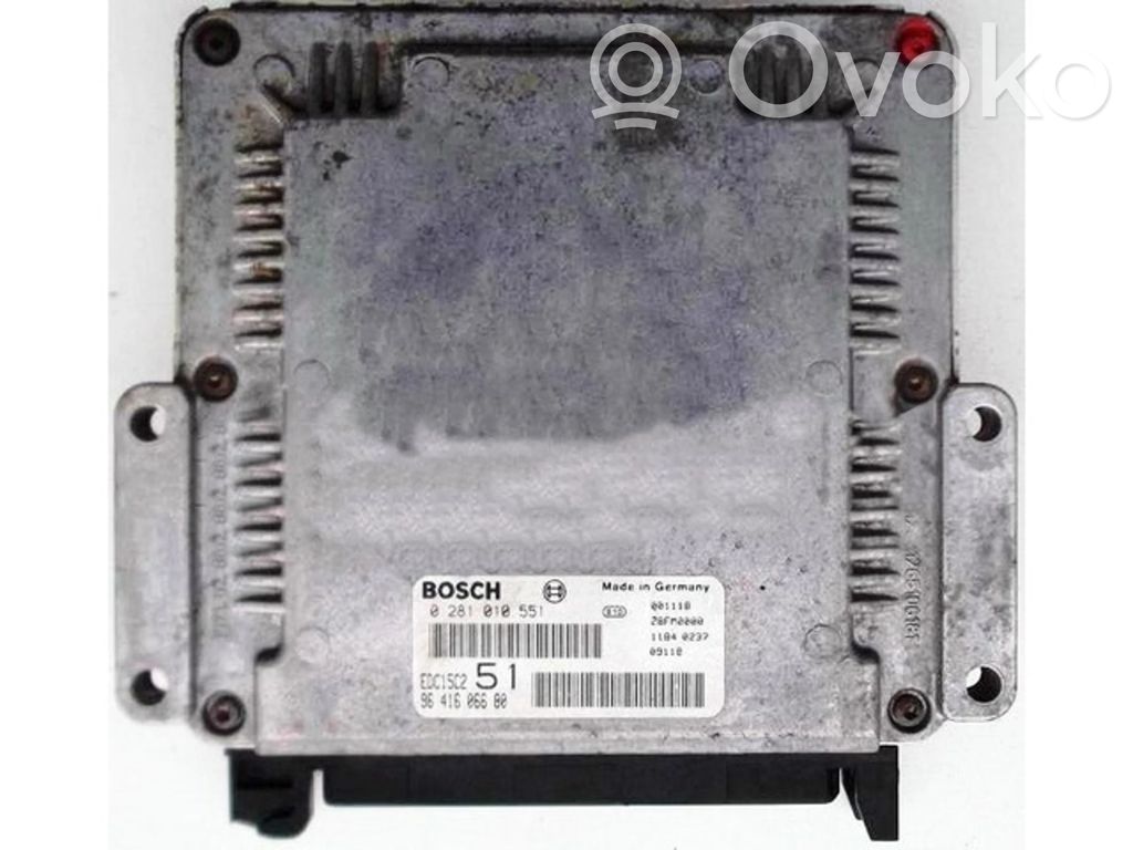 Engine control unit/module ECU   9641606680,0281010551