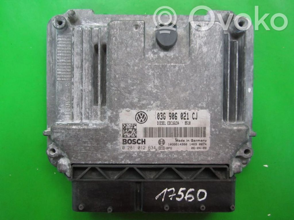 Skoda Octavia Mk2 (1Z) Unité de commande, module ECU de moteur 