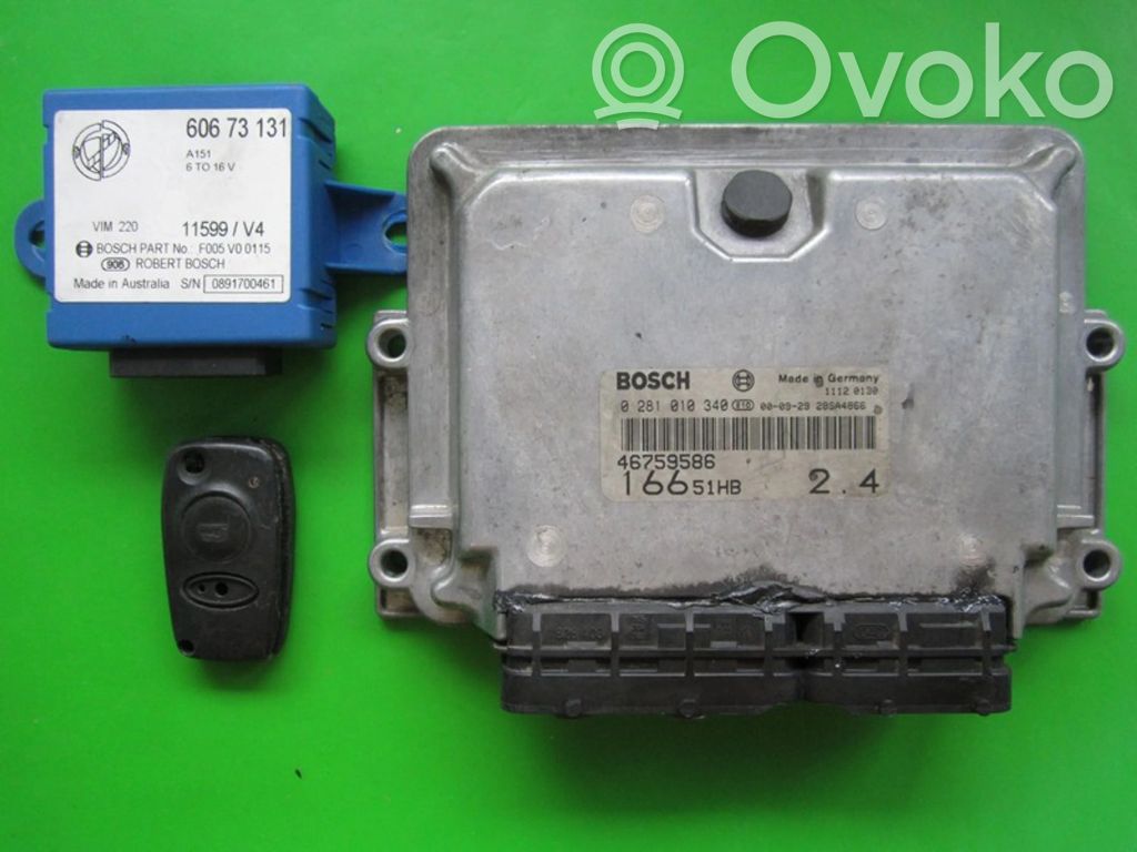 Alfa Romeo 166 Engine ECU kit and lock set 