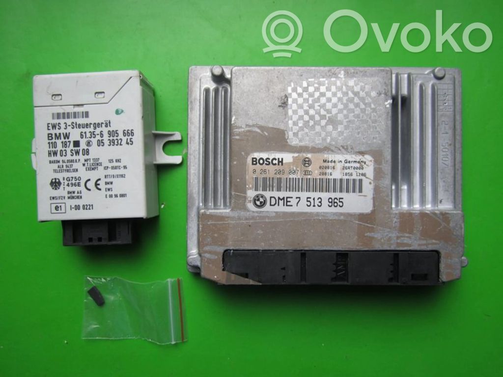 BMW 3 E46 Juego de cerradura y set ECU del motor 