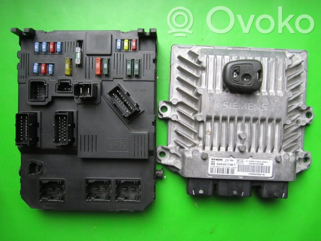 Citroen C2 Juego de cerradura y set ECU del motor 