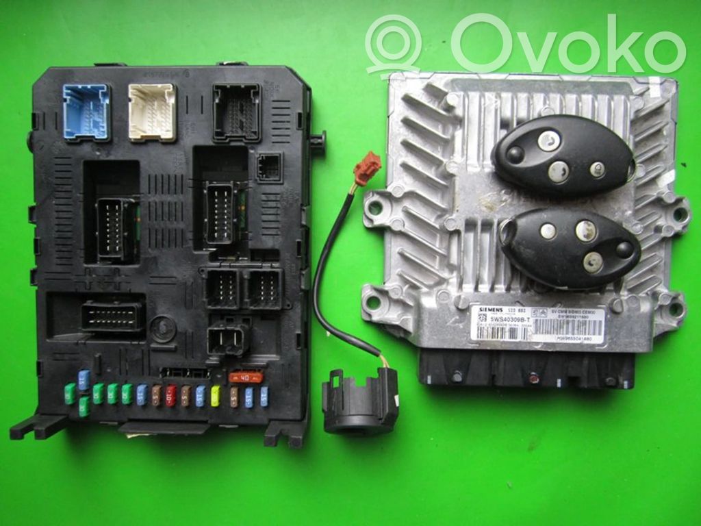 Engine ECU kit and lock set   9659211680,5WS40309BT