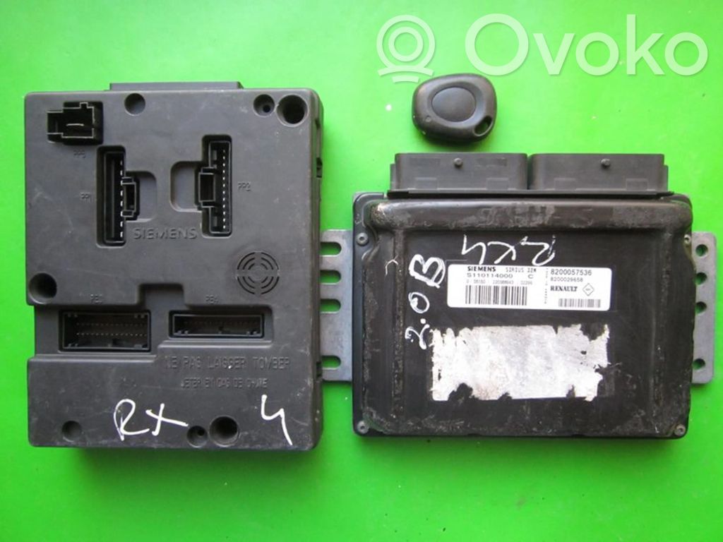 Renault Scenic I Engine ECU kit and lock set 
