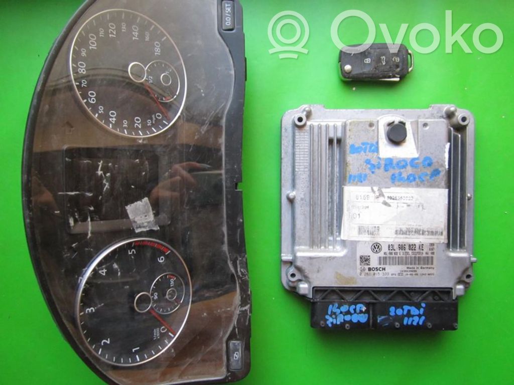Volkswagen Scirocco Kit centralina motore ECU e serratura 