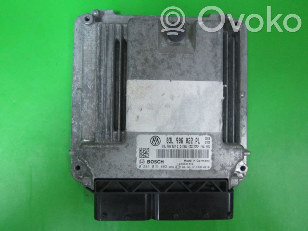 Engine control unit/module ECU   03L906022PL,0281015883