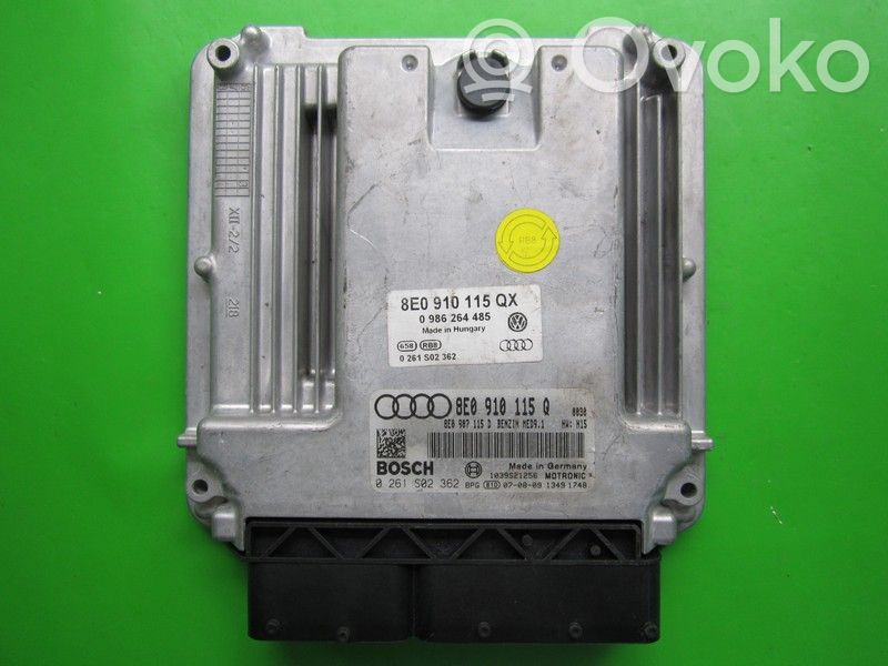 Engine control unit/module ECU   8E0910115Q,0261S02362