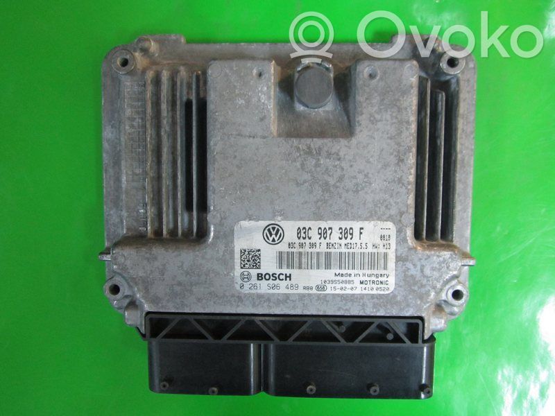 Engine control unit/module ECU   03C907309F,0261S06489