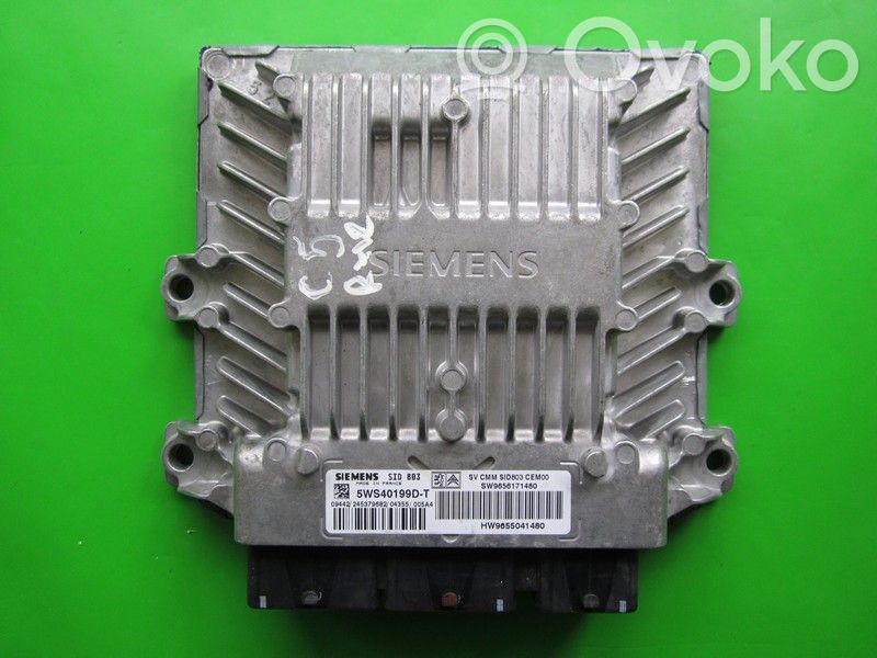 Engine control unit/module ECU   9656171480,5WS40199DT