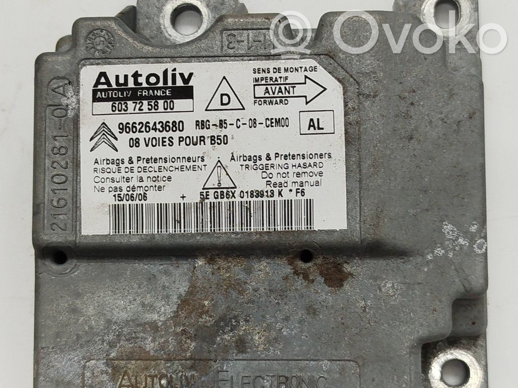Citroen C4 I Airbag control unit/module 