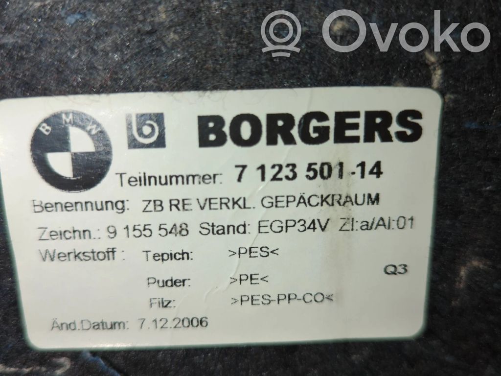 BMW 1 E81 E87 Panel embellecedor lado inferior del maletero/compartimento de carga 