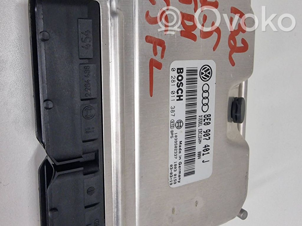 Engine control unit/module   8E0907401J,1039S02337,1011387