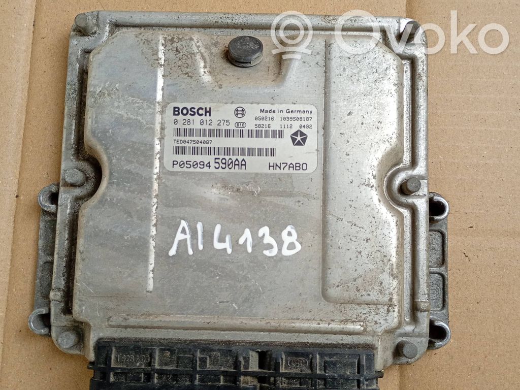 Engine control unit/module   1039S08187,P05094590AA,0281012275
