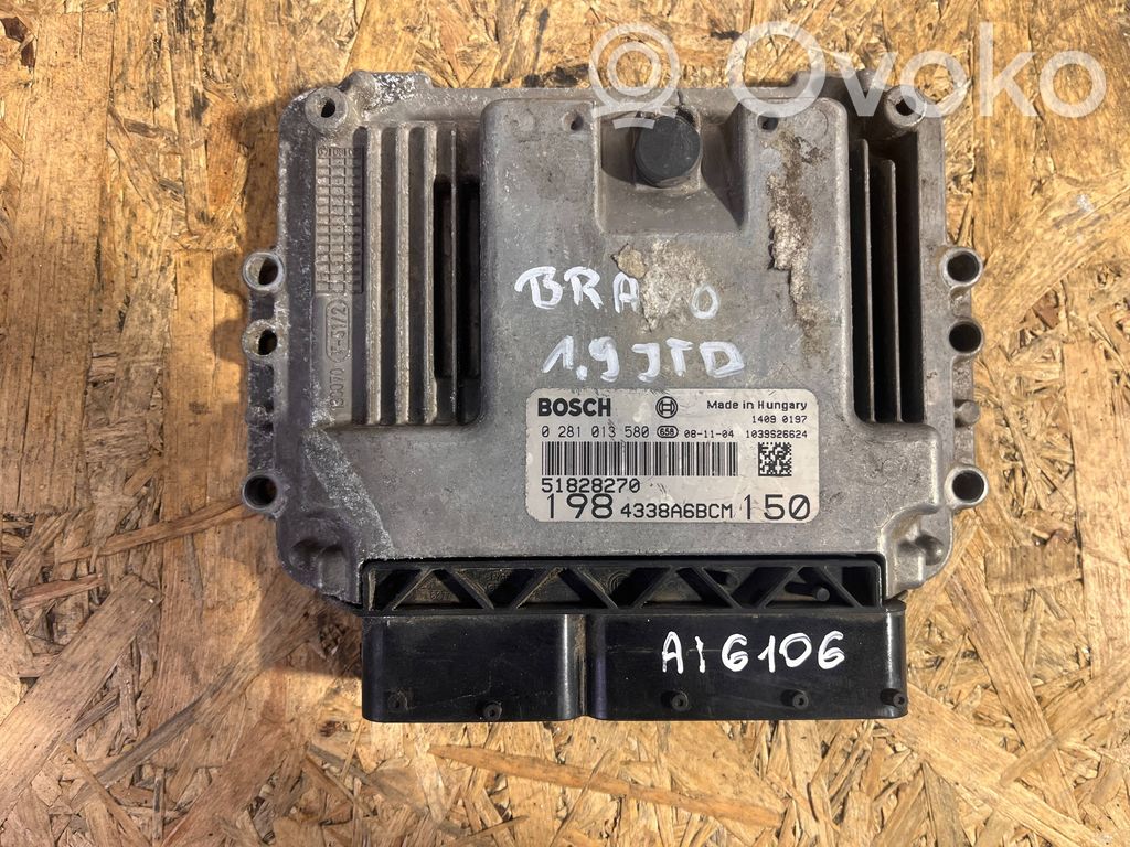 Engine control unit/module   0281013580,51828270,4338A6BCM