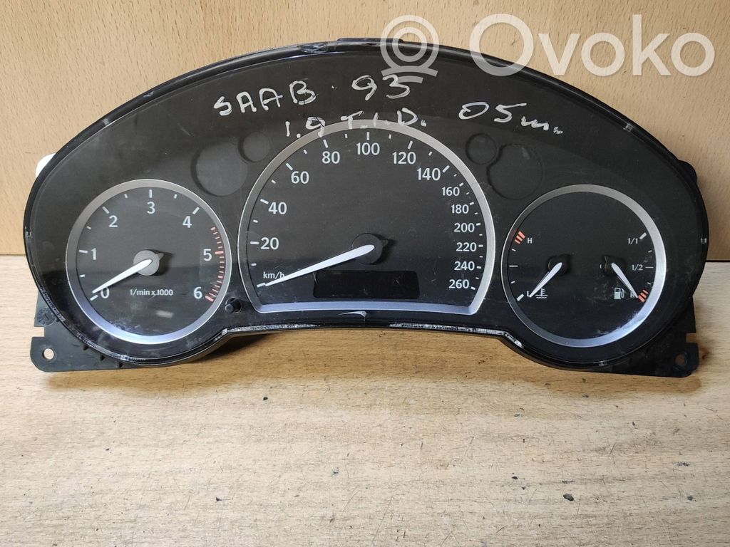 Saab 9-3 Ver2 Spidometrs (instrumentu panelī) 