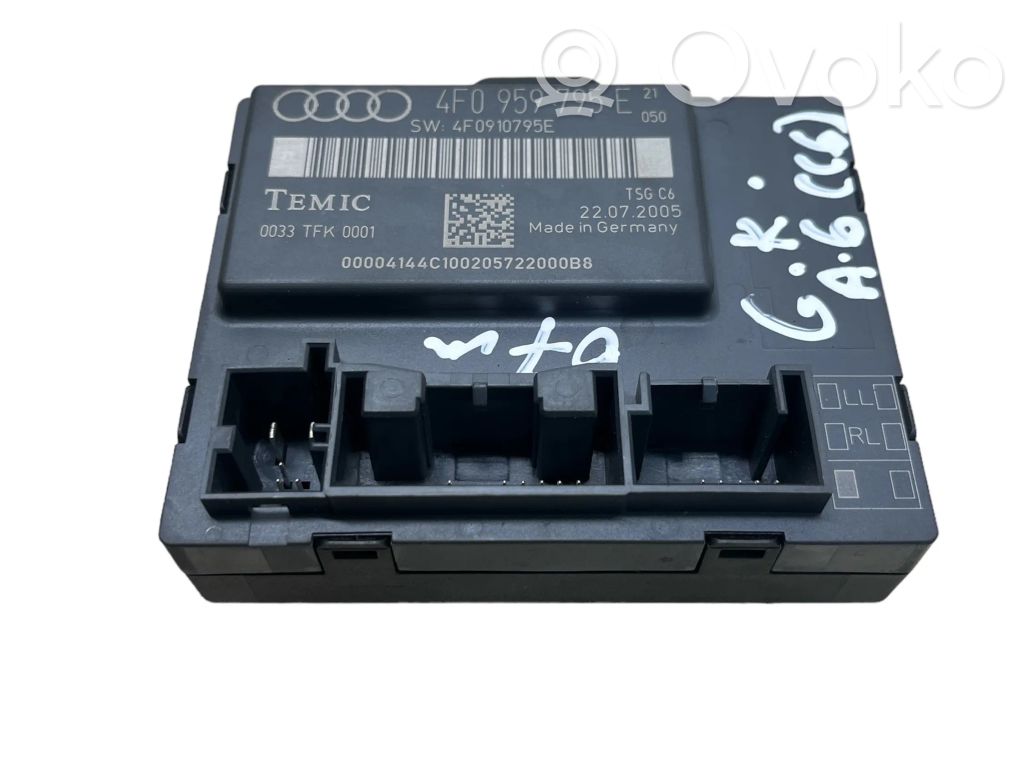 Audi A6 S6 C6 4F Unitate/modul comandă uși 