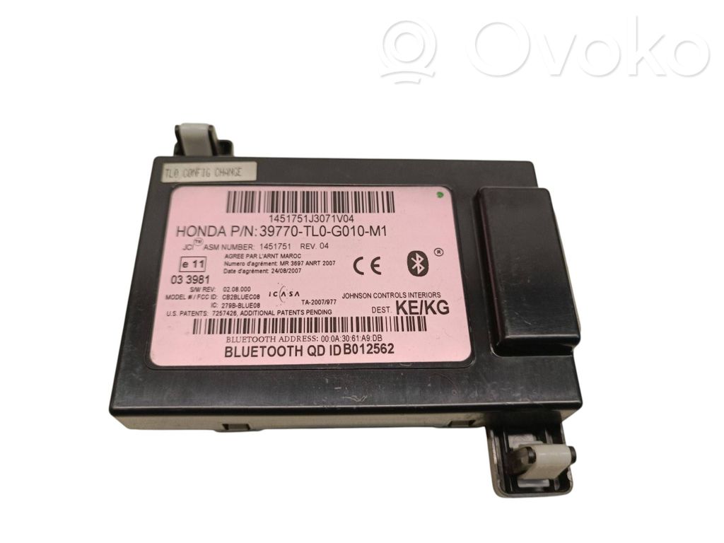 Honda Accord Bluetooth control unit module 