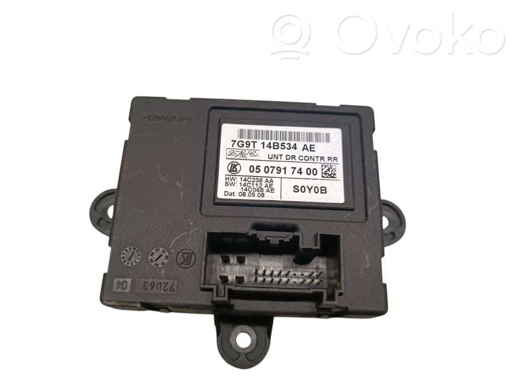 Unité de commande module de porte   7G9T14B534AE,0507917400