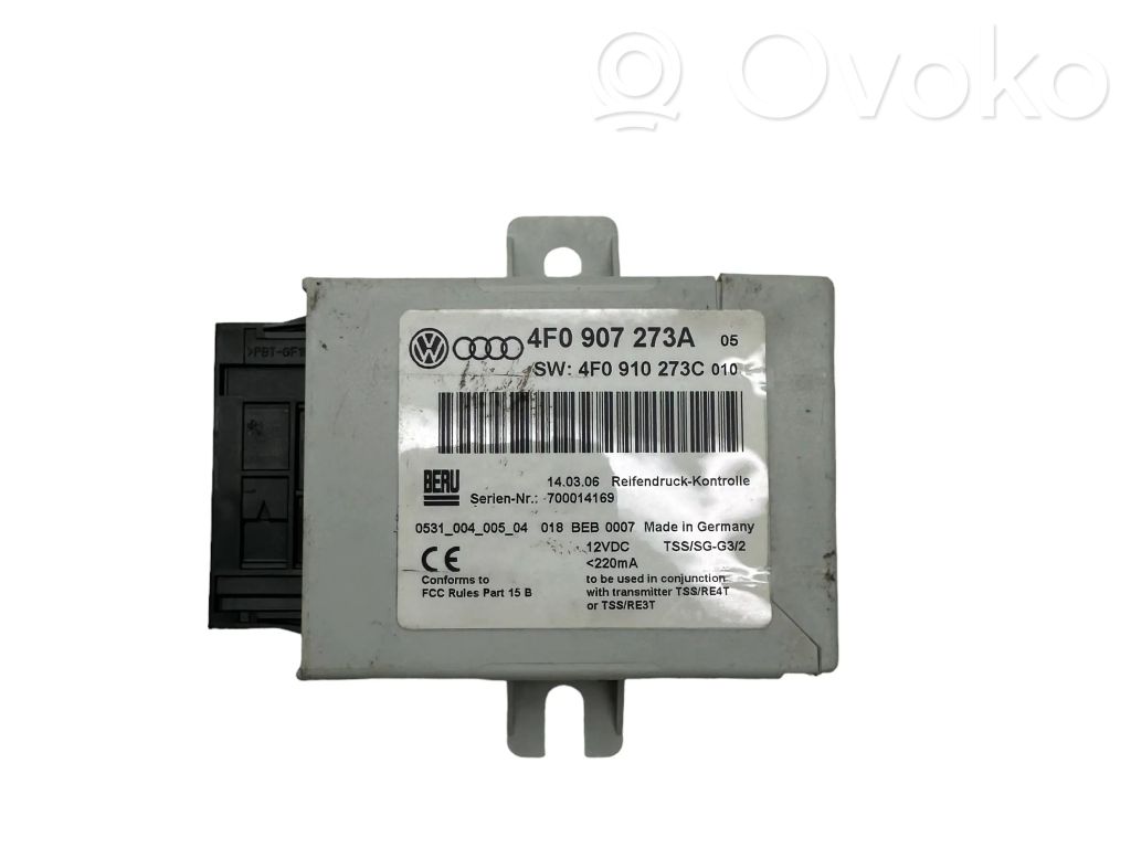 Audi A6 S6 C6 4F Module de pression des pneus 