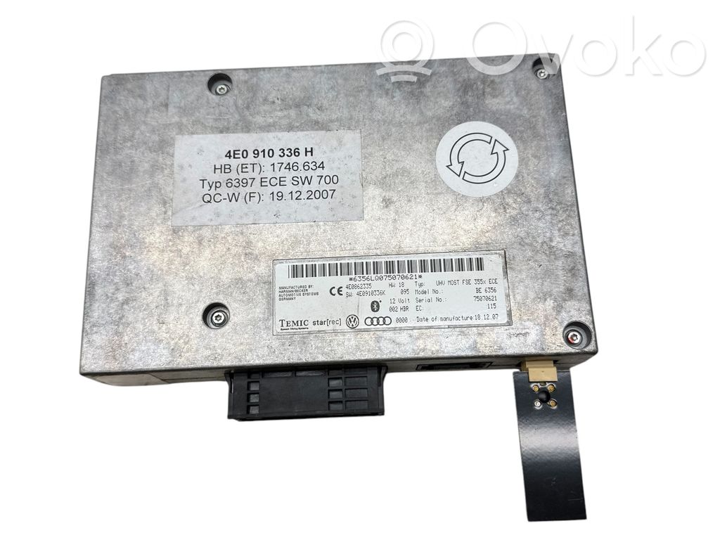 Audi A6 S6 C6 4F Bluetooth control unit module 