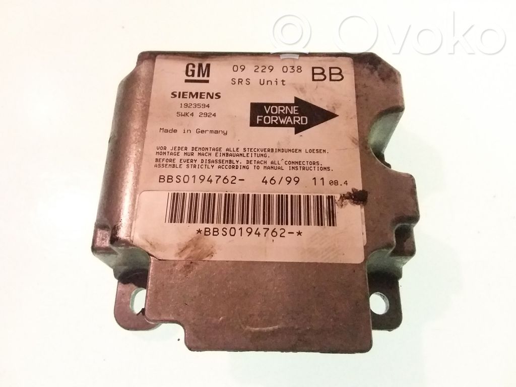 Opel Corsa B Airbag control unit/module 