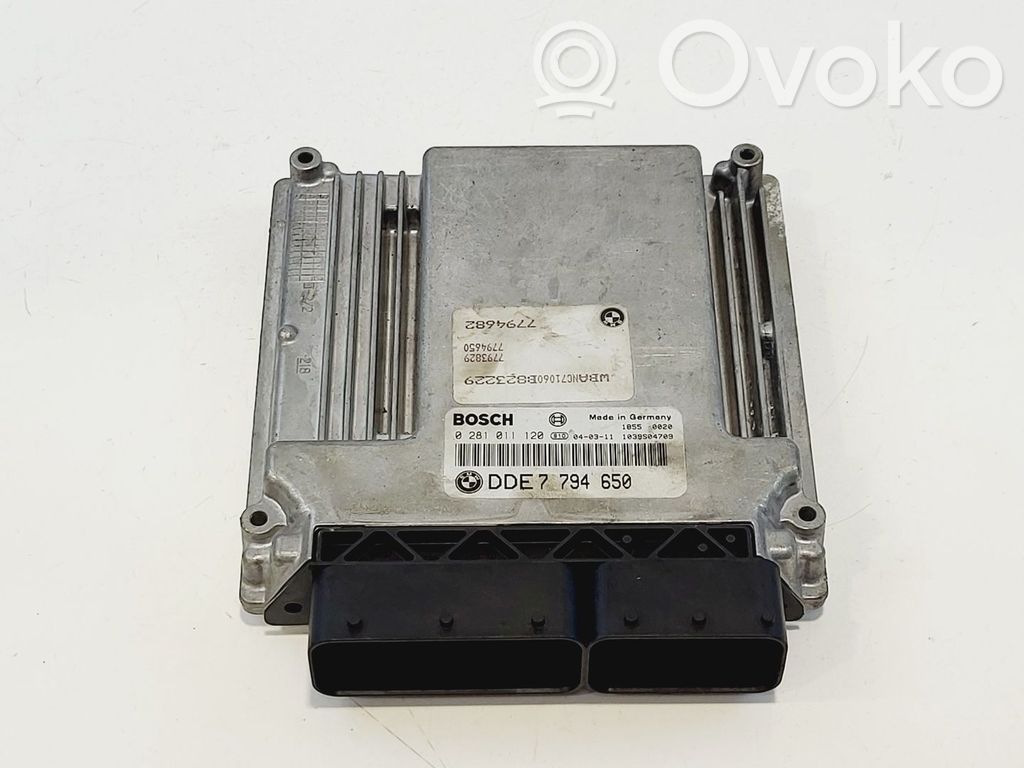 BMW 5 E60 E61 Unité de commande, module ECU de moteur 