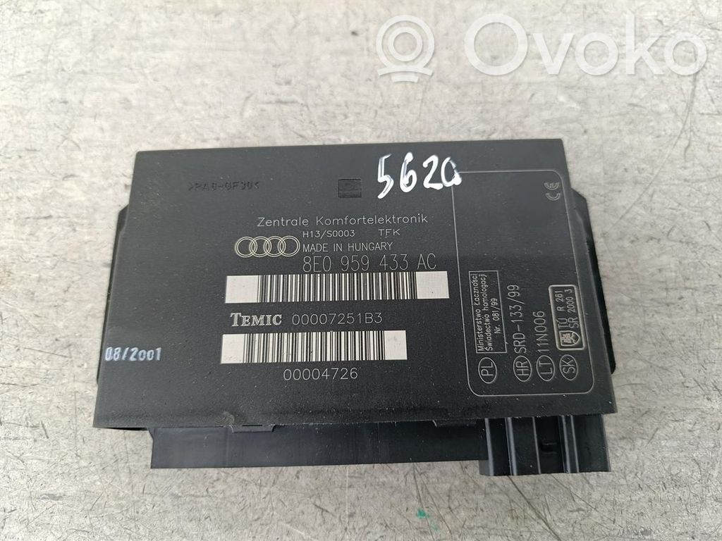 Audi A4 S4 B6 8E 8H Comfort/convenience module 