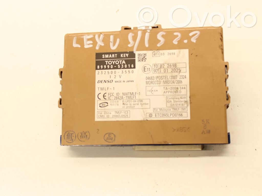 Lexus IS 220D-250-350 Moduł / Sterownik systemu uruchamiania bezkluczykowego 