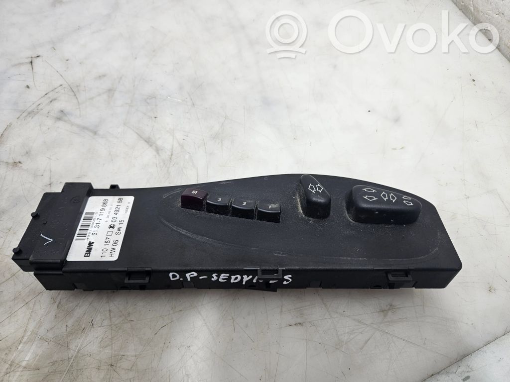 BMW X5 E53 Interruptor de control del asiento 