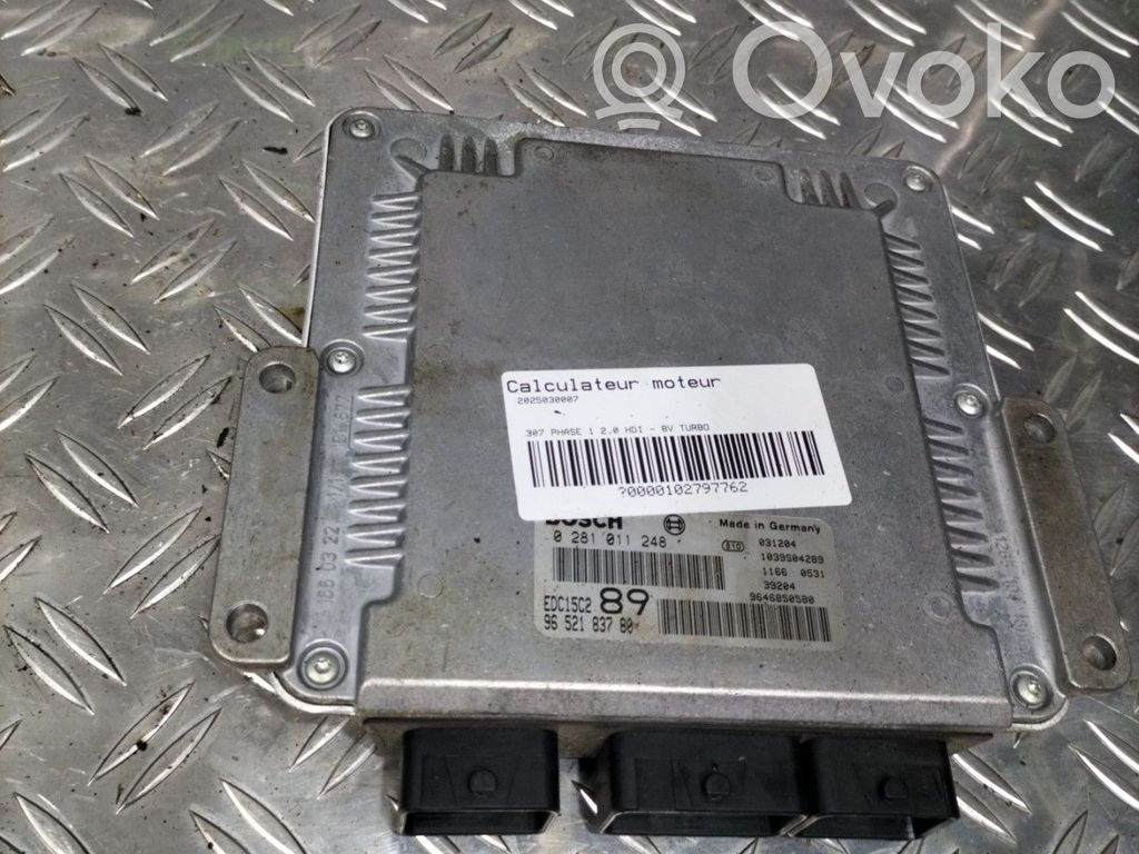 Peugeot 307 Engine control unit/module 