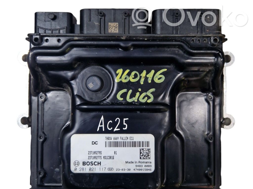 Renault Clio V Engine control unit/module 