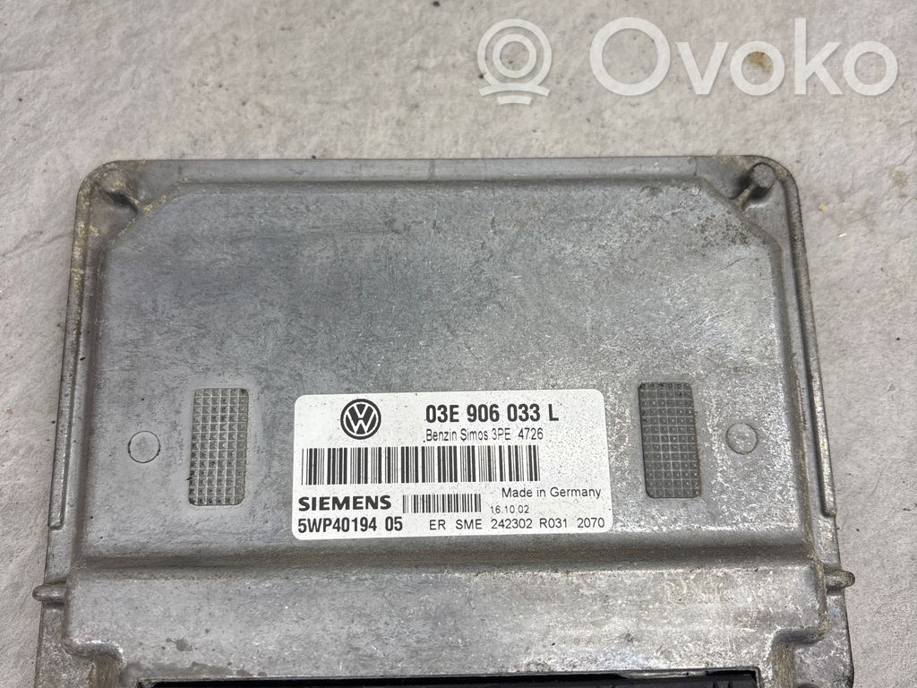 Volkswagen Polo IV 9N3 Unitate/modul de control motor 