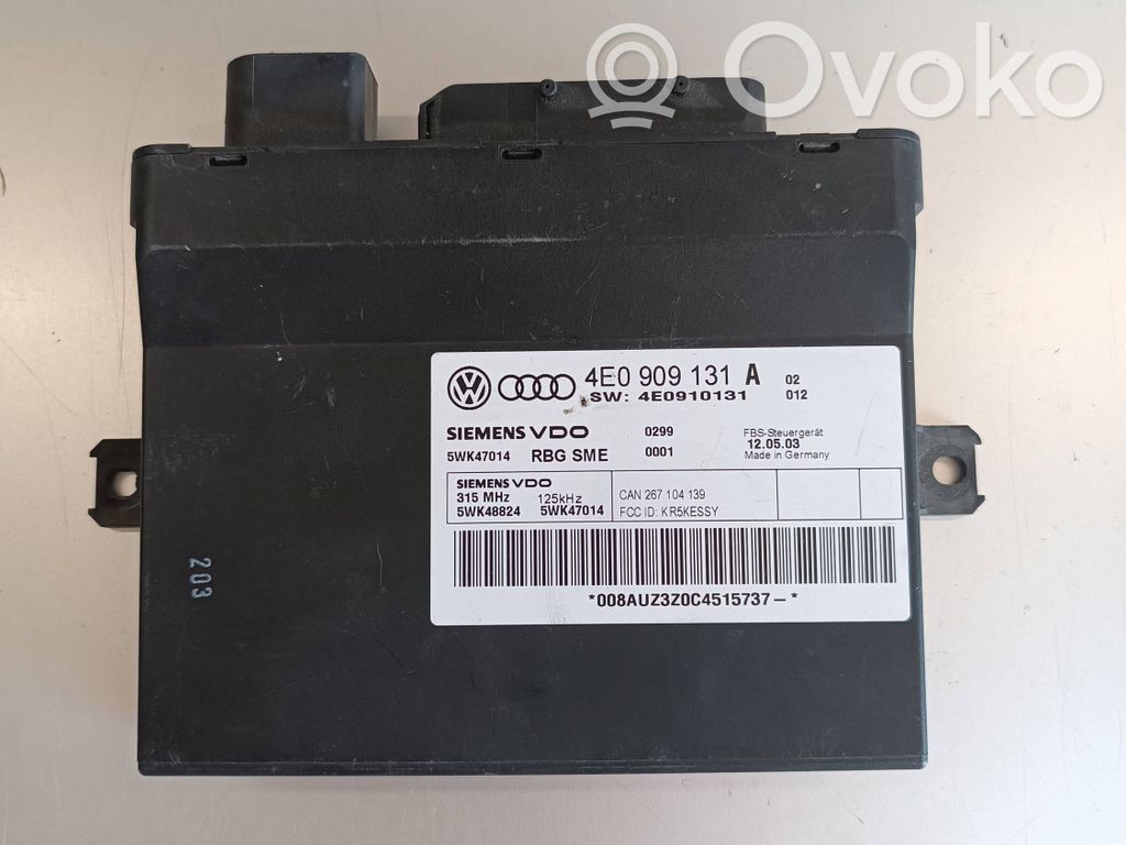Audi A8 S8 D3 4E Other control units/modules 