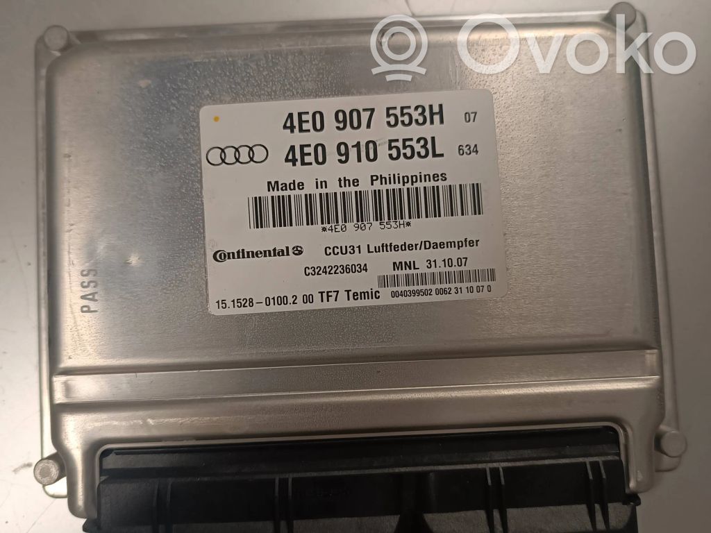 Audi A8 S8 D3 4E Module de commande suspension 