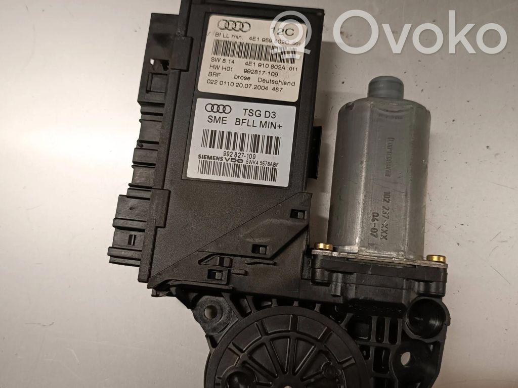 Audi A8 S8 D3 4E Rear door window regulator motor 