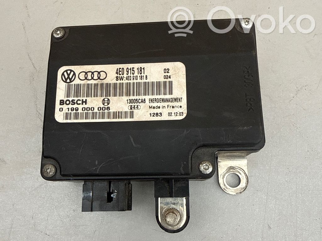 Audi A8 S8 D3 4E Battery control module 