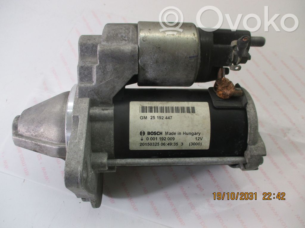 Opel Meriva B Motor de arranque 