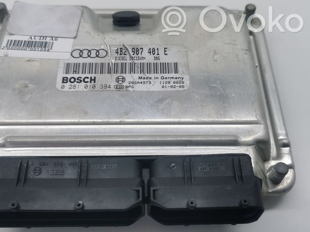 Engine control unit/module   4B2907401E,0281010394