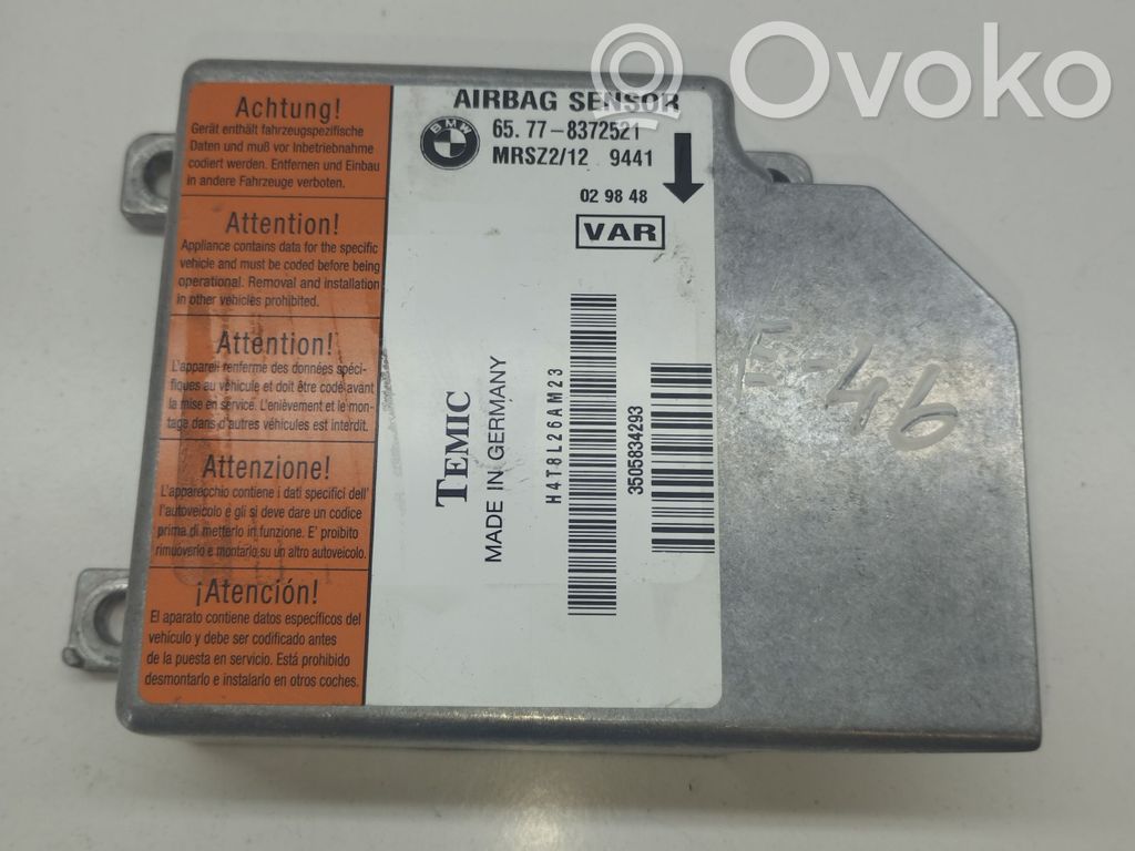 BMW 3 E46 Airbag control unit/module 