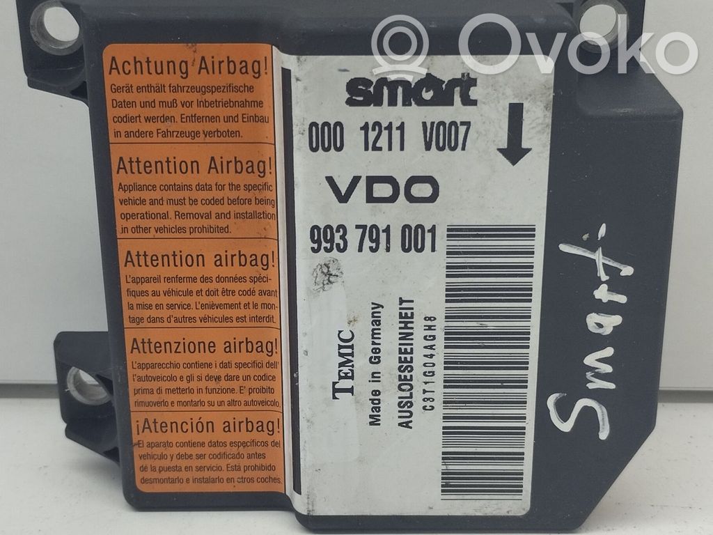 Smart ForTwo I Airbag control unit/module 