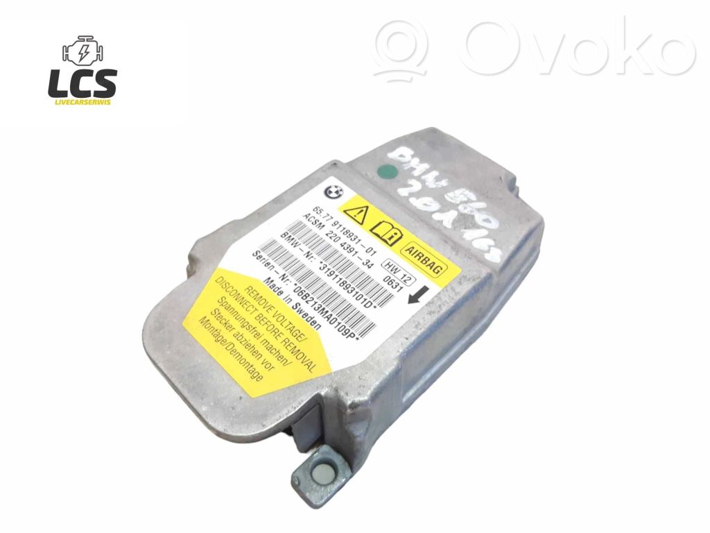 Module de contrôle airbag   9118931,220439134,31911893101D,06B213MA