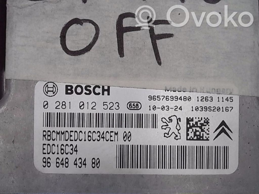 Citroen C3 Engine control unit/module 