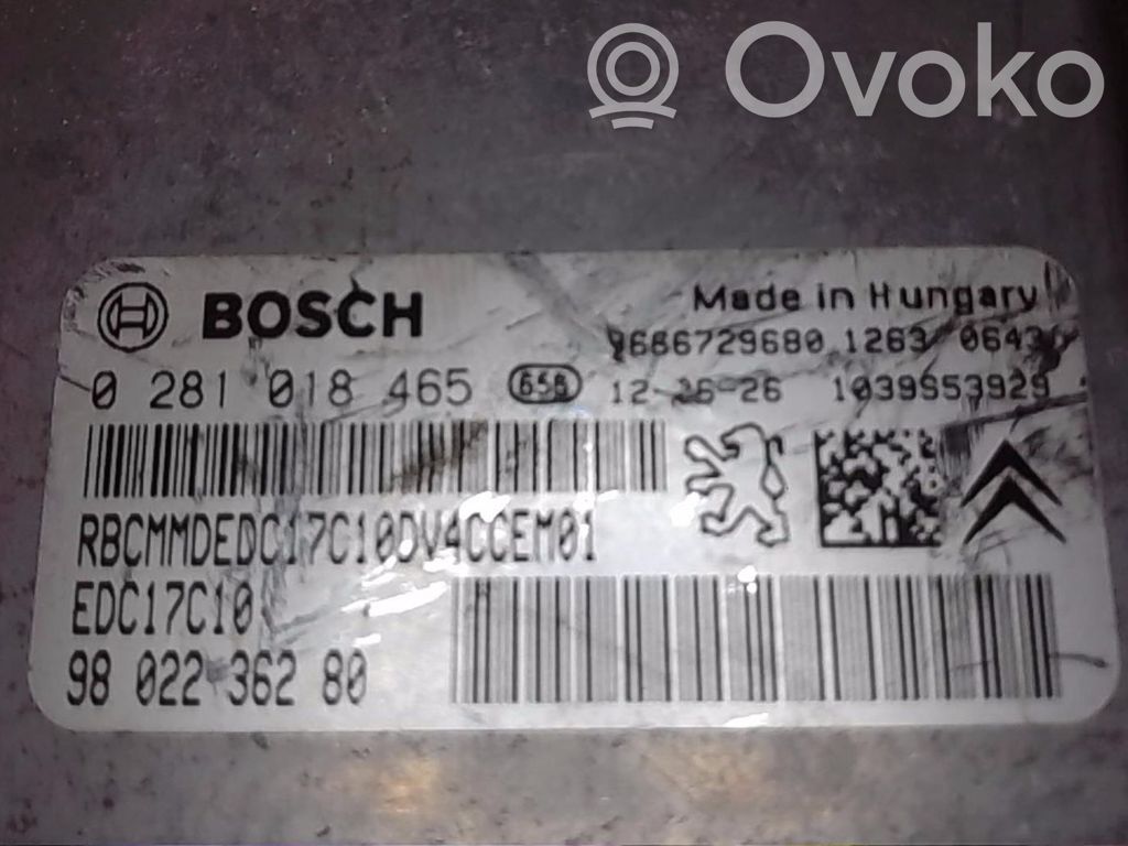 Citroen C3 Engine control unit/module 