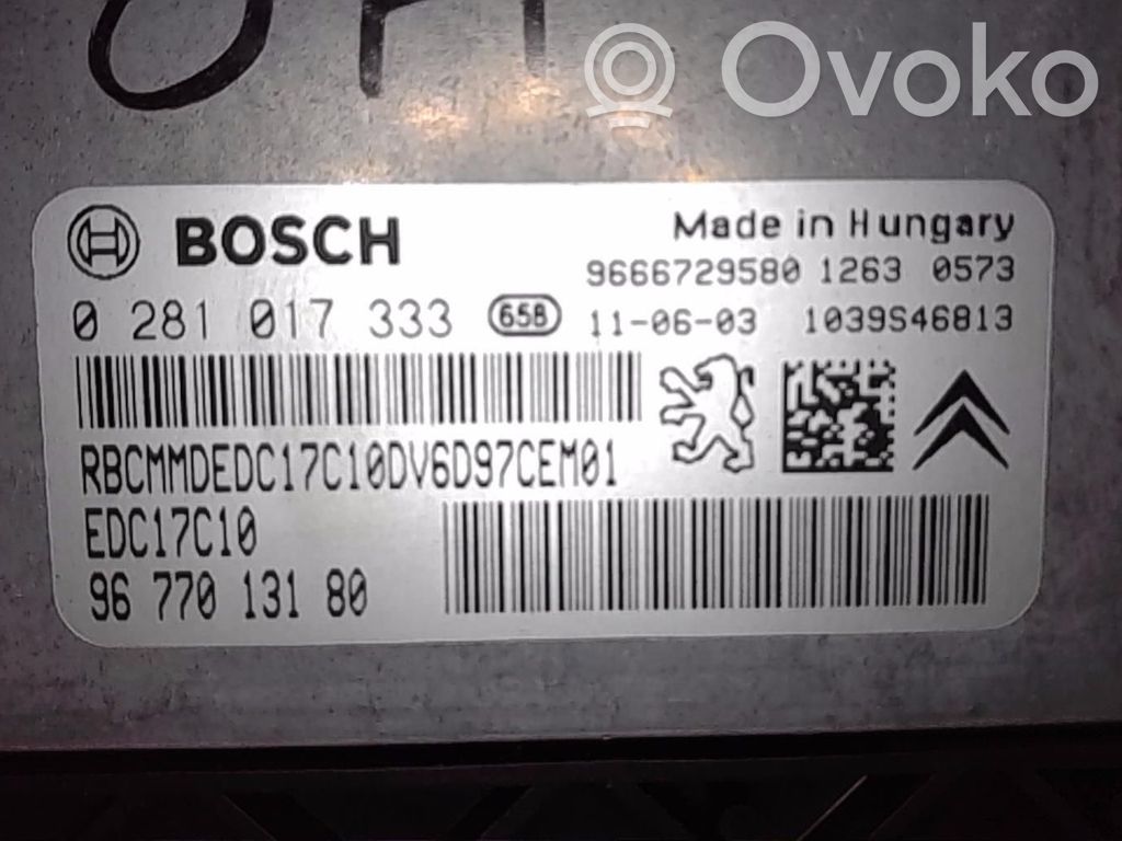 Peugeot 308 Engine control unit/module 