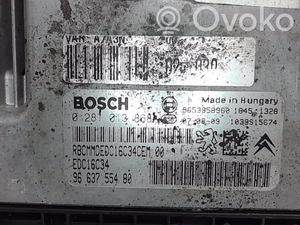 Peugeot 207 Engine control unit/module 