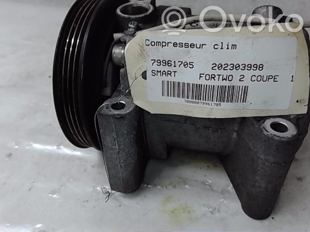 Smart ForTwo II Ilmastointilaitteen kompressorin pumppu (A/C) 
