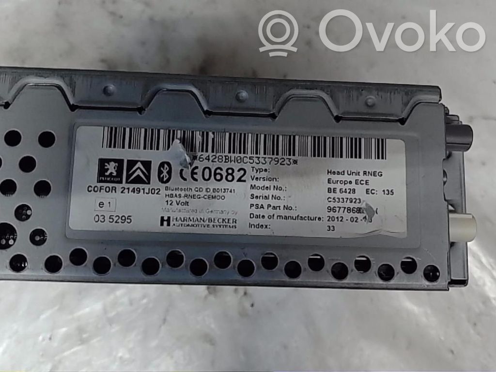 Peugeot 308 Radio/CD/DVD/GPS head unit 